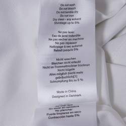 Pre Owned ROTATE White Sequin Lurex Jersey Detachable Cape Mini Dress M