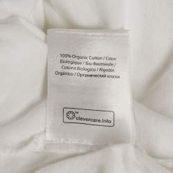 Pre Owned ROTATE Birger Christensen White Logo Embroidered Jersey Back Open Midi Dress M