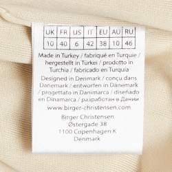 Pre Owned ROTATE BIRGER CHRISTENSEN Beige Sequin Embellished Alicia Pants M