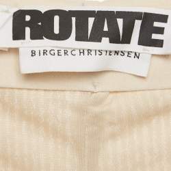 Pre Owned ROTATE BIRGER CHRISTENSEN Beige Sequin Embellished Alicia Pants M