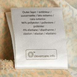 Pre Owned Rotate Birger Christensen Orange Python Print Sequin Jersey Maxi Dress S