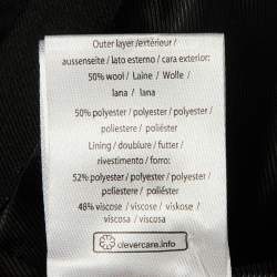 Pre Owned فستان روتيت بيرجر كريستنسن قصير من الصوف الممزوج باللون الأسود مقاس كبير - لارج