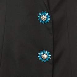 Pre Owned فستان روتيت بيرجر كريستنسن قصير من الصوف الممزوج باللون الأسود مقاس كبير - لارج