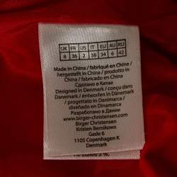 مملوكة مسبقًا جاكيت روتيت جلد تمساح أحمر وجلد صناعي واسع مقاس صغير - سمول