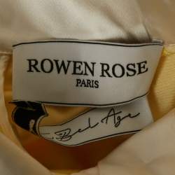 Pre Owned Rowen Rose Yellow Crepe Cady Playsuit M