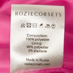Pre Owned Rozie Corset Pink Pleated Off Shoulder Corset Top S 