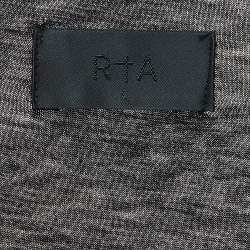 RTA Black Cotton Distressed Crop T-Shirt L