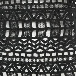 Pre Owned Rumer Black Crochet Halter Neck Ines Cover Up L