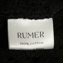 Pre Owned Rumer Black Crochet Halter Neck Ines Cover Up L