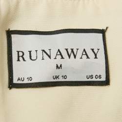 مملوكة مسبقًا Runaway The Label Brown Animal Skin Print Chiffon Ruche Mini Dress M