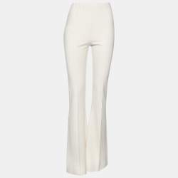 Sablyn Ivory Stretch Knit Flared Pants L