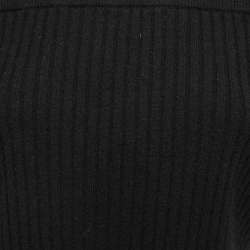 Sablyn Black Cashmere Off-Shoulder Cropped Sweater Top XS