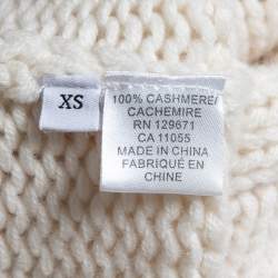 Pre Owned Sablyn Cream Cashmere Knitted Sweater XS