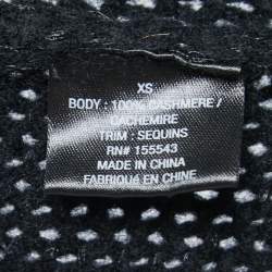 Pre Owned Sablyn Black Sequin Embellished Cashmere Sweater S