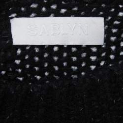 Pre Owned Sablyn Black Sequin Embellished Cashmere Sweater S