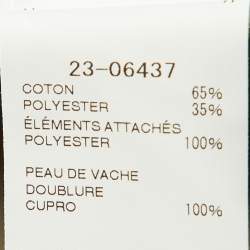 Sacai Beige/Black Gabardine Panelled Coat M