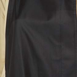 Sacai Beige/Black Gabardine Panelled Coat M