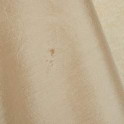 Sacai Beige Cotton Front Cut-Out Embroidered Dress M