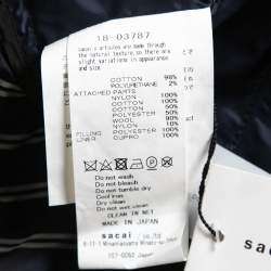 Pre Owned Sacai Brown/Green Glencheck Striped Cotton Blouson Jacket M