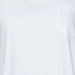 Sacai White Cotton & Paneled Satin Flared Top L