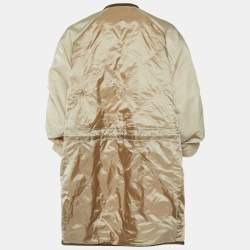 Sacai Beige Quilted Ripstop Oversized Coat S