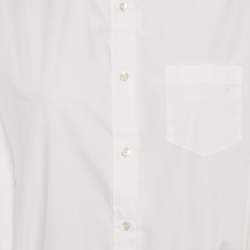 Sacai White Cotton Blend Button Front and Back Blouse XL