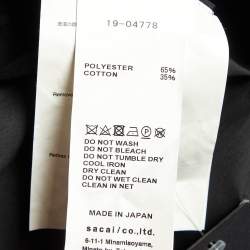 Pre Owned Sacai Black Cotton Oversized Shirt Dress L