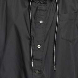 Pre Owned Sacai Black Cotton Oversized Shirt Dress L