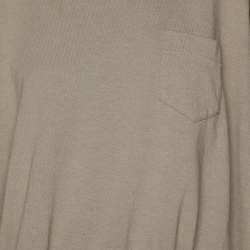 Pre Owned Sacai Green Jersey Drawstring Tops S