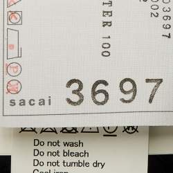 Pre Owned Sacai Black Lace & Tulle Overlay Midi Skirt M