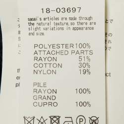 Pre Owned Sacai Black Lace & Tulle Overlay Midi Skirt M