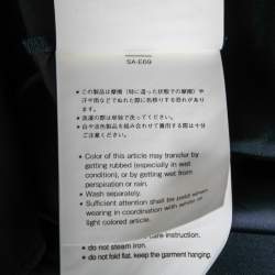 Pre Owned Sacai Green Paisley Printed Chiffon Plisse Pleated Top M