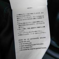 Pre Owned Sacai Green Paisley Printed Chiffon Plisse Pleated Top M