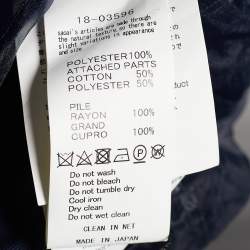 Pre Owned Sacai Navy Blue Sequined Bomber Jacket S