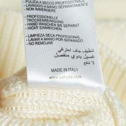 Safiyaa White Ivory Rib Knit Huanca Mini Dress S