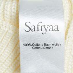 Safiyaa White Ivory Rib Knit Huanca Mini Dress S