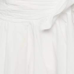 Pre Owned Sagaza White Cotton Wrap Mini Skirt M