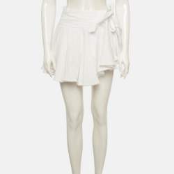 Pre Owned Sagaza White Cotton Wrap Mini Skirt M