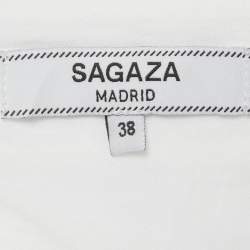 Pre Owned Sagaza White Cotton Wrap Mini Skirt M
