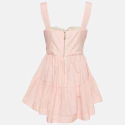 Pre Owned Sagaza Pink/White Check Cotton Matilda Mini Dress M