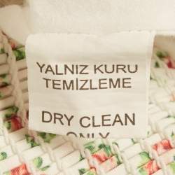 Pre Owned Sagaza Cream Floral Print Tiered Mini Dress S