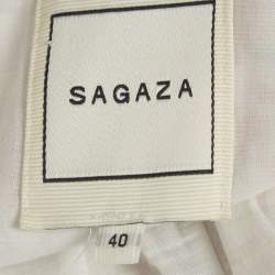 Pre Owned Sagaza Cream Floral Print Delizia Mini Dress M