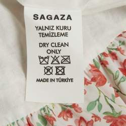 Pre Owned Sagaza Cream Floral Print Delizia Mini Dress M