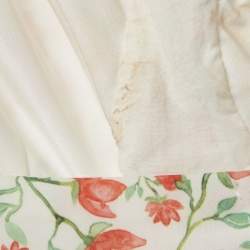 Pre Owned Sagaza Cream Floral Print Delizia Mini Dress M