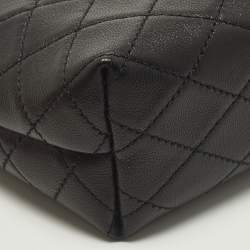 مملوكة مسبقًا Saint Laurent Gaby Cosmetic Pouch Black Quilted Leather