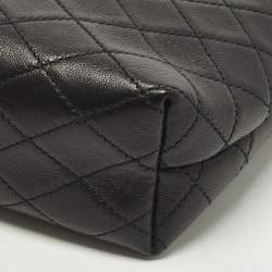 مملوكة مسبقًا Saint Laurent Gaby Cosmetic Pouch Black Quilted Leather