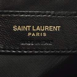 مملوكة مسبقًا Saint Laurent Gaby Cosmetic Pouch Black Quilted Leather