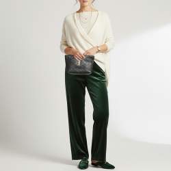 مملوكة مسبقًا Saint Laurent Gaby Cosmetic Pouch Black Quilted Leather