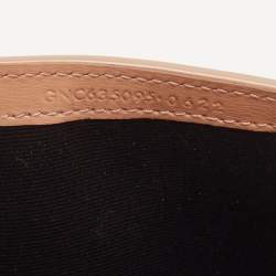 Saint Laurent Beige Leather Cassandre Phone Holder with Strap