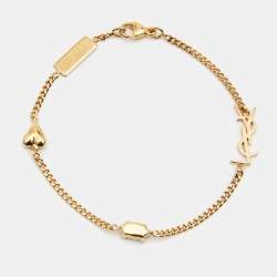 Saint Laurent Opyum  Crystal Gold Tone Bracelet